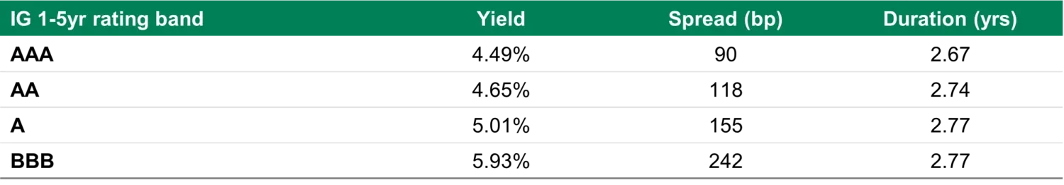 Why short term bonds are the best game in town table 2