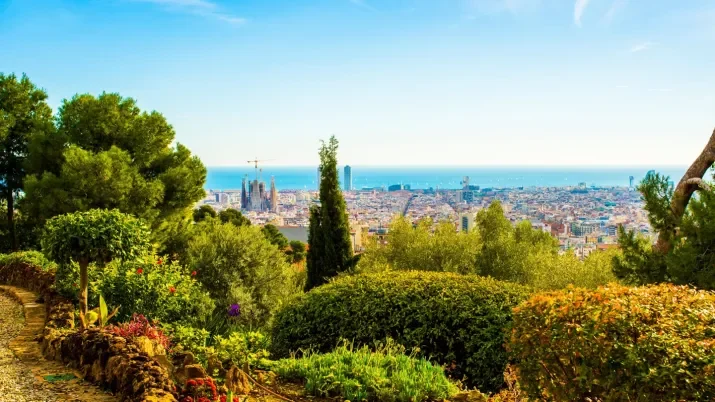 Barcelona outlook, sunny but a stiff breeze!